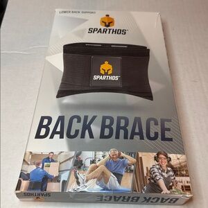 Sparthos Back Brace for Lower Back Support Sz Small New Open Box